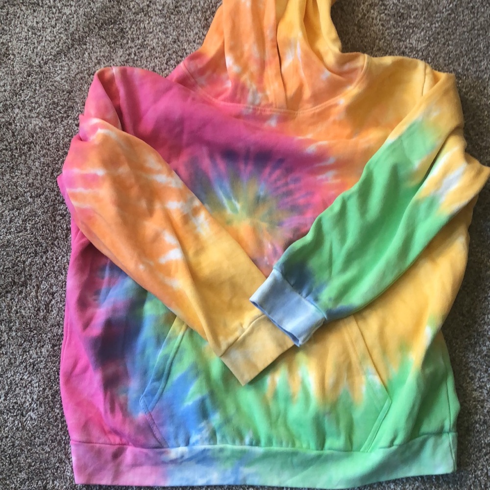 #followme Tie Dye Pullover Hoodie for Men and Women Fleece Hooded Sweatshirt - Picture 4 of 5